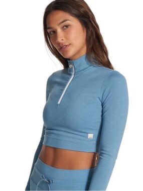 Vuori quarter zip crop xs